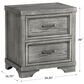 Eastern Shore Foundry 2 Drawer Nightstand in Brushed Pewter, , large