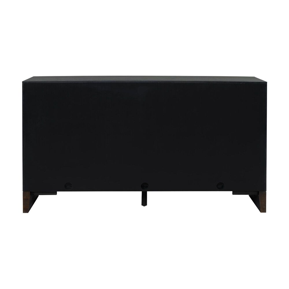 Flexsteel Waterfall 3-Drawer Buffet in Deep Ebony and Dark Brown, , large