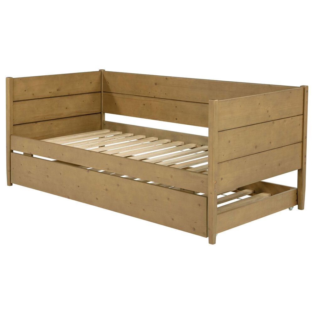 Coaster Calinda Twin Daybed with Trundle in Warm Natural Brown, , large