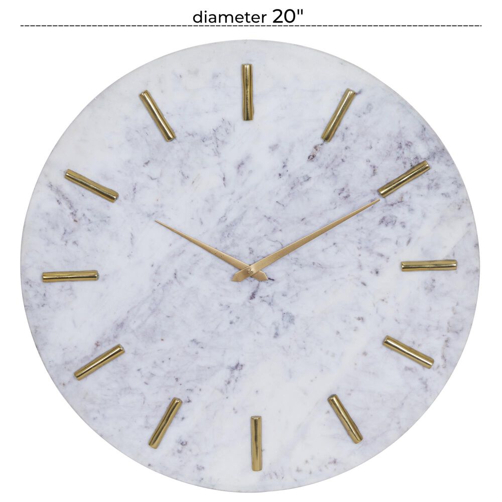 CosmoLiving by Cosmopolitan 20&quot; Wall Clock in White and Gray, , large