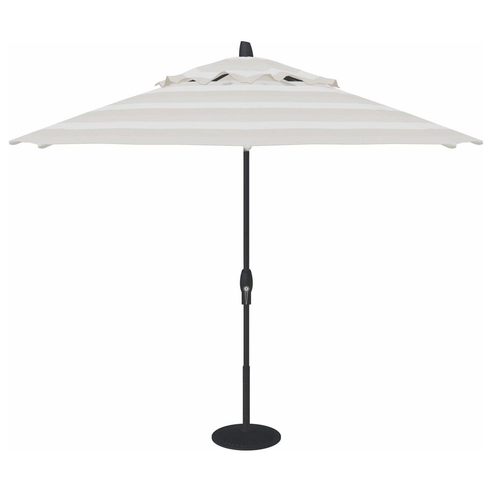 Garden Party Market 11" Octagon Auto Tilt Umbrella with Black Base in Direction Linen Stripe, , large