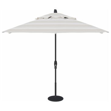 Garden Party Market 11" Octagon Auto Tilt Umbrella with Black Base in Direction Linen Stripe, , large