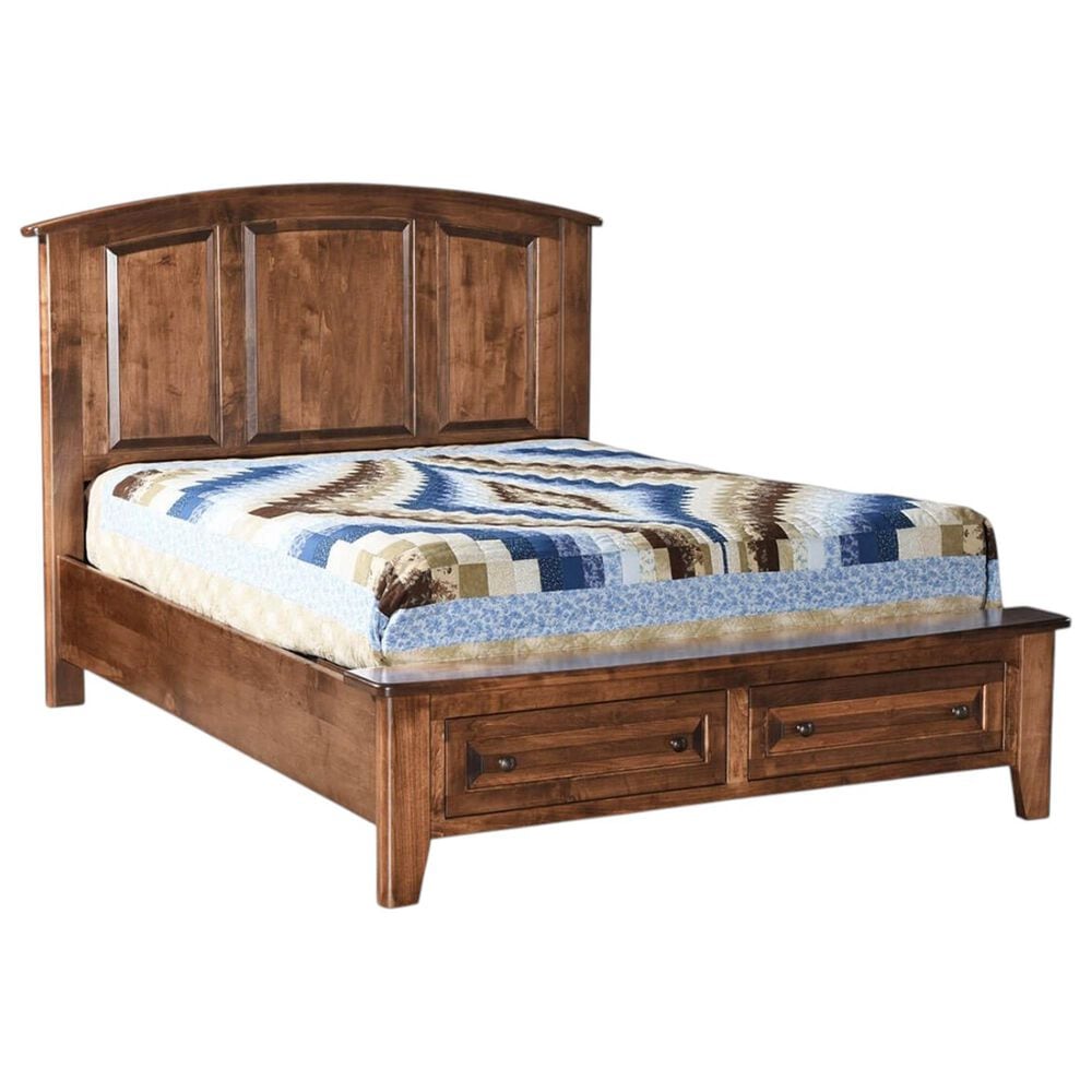 Archbold Furniture Carson 4-Piece Queen Storage Bedroom Set in Maple Bark, , large