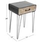 Uma Enterprises Modern Accent Table in Black, Brown and Gray, , large