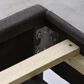 HOMLUX Laval Full Upholstered Platform Bed Frame in Stone, , large