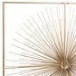 CosmoLiving by Cosmopolitan 36" Square Modern Wall Decor with Starburst Center in Gold, , large