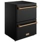 Thor Kitchen Gordon Ramsay 5.4 Cu. Ft. Undercounter Drawer Refrigerator with Bronze Handle Kit in Black, , large