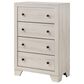 Hearth and Haven 4-Drawer Storage Tall Chest in White Washed, , large