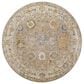 Surya Reina Tan, Light Brown, Light Gray, Cream, Denim, Mustard and Olive 5"3" Round Area Rug, , large