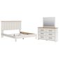 Ashley Linnocreek 3-Piece King Bedroom Set in White and Warm Brown, , large