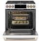 Cafe 5.6 Cu. Ft. Smart Slide-In Gas Range in Matte White, , large