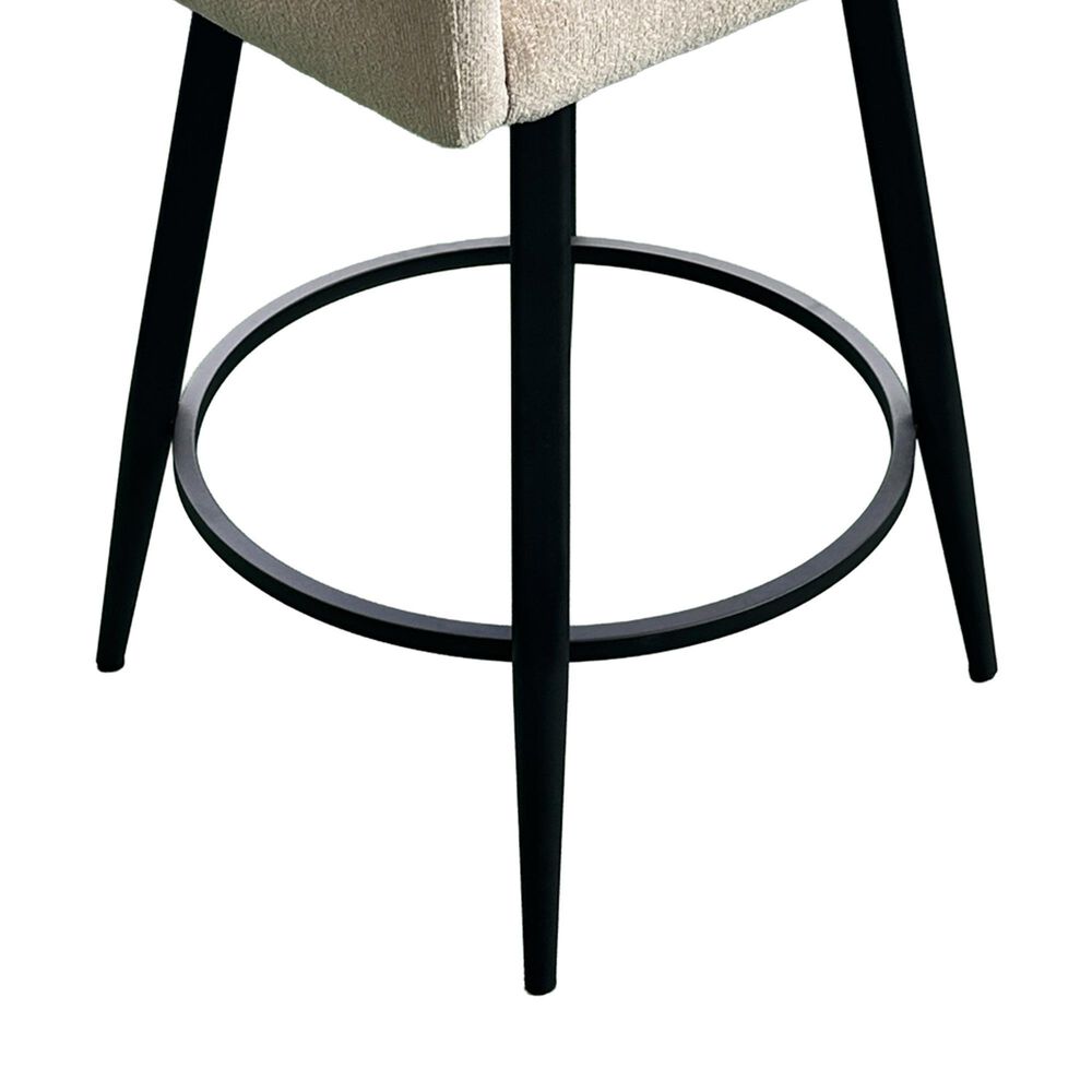 Hawthorne Furniture Barrel Upholstered Counter Stool in Champagne, , large