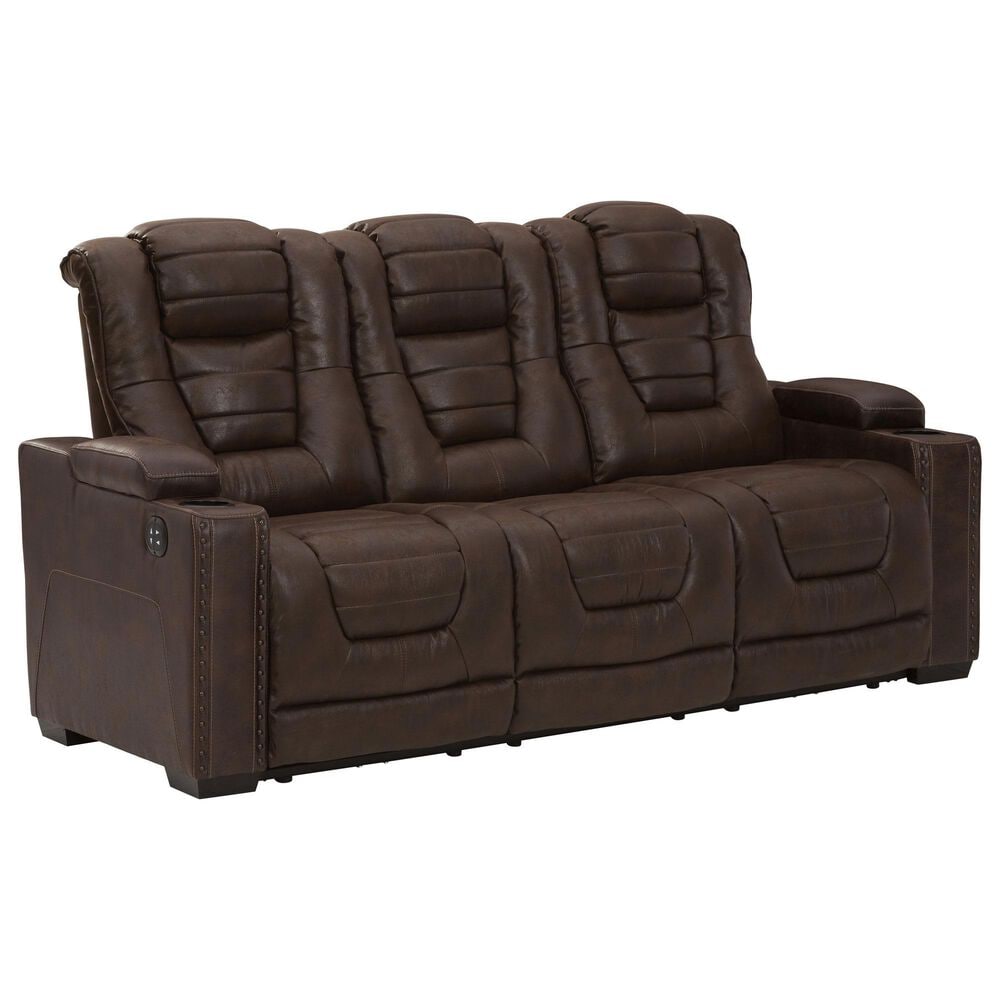 Ashley Owner"s Box Power Reclining Sofa in Thyme, , large