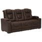 Ashley Owner"s Box Power Reclining Sofa in Thyme, , large
