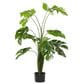 Maple and Jade 48" Indoor/Outdoor Artificial Monstera with Black Plastic Pot in Green, , large