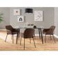 LumiSource Daniella Arm Chair with Espresso Faux Leather Cushion in Black (Set of 2), , large