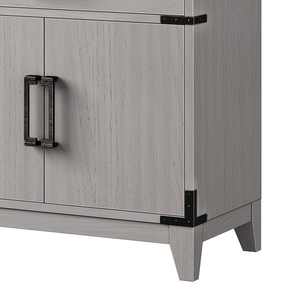 Lexora Home Laurel 80&quot; Double Bathroom Vanity in White Oak with White Quartz Top and Rectangular Sinks, , large