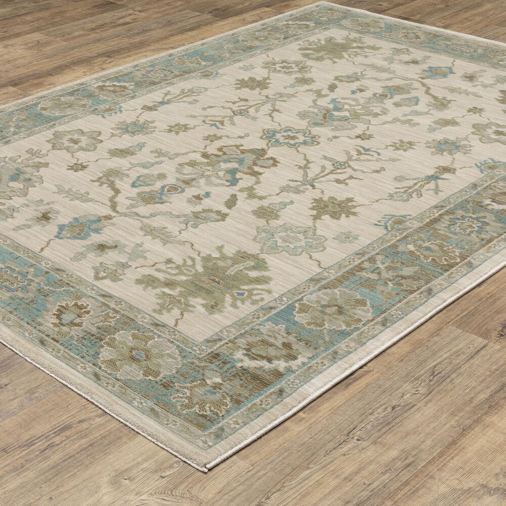 Oriental Weavers Maeve MAE10 Beige and Blue 3&#39;3&quot; x 5&#39; Area Rug, , large