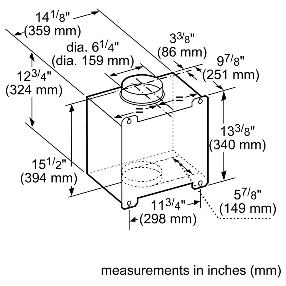 Bosch 600 CFM Internal Blower in Stainless Steel, , large
