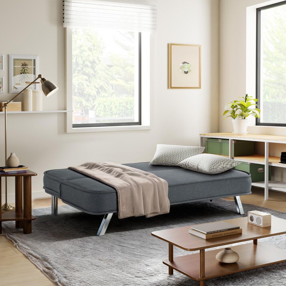 Lifestyle Solutions Toni Convertible Sofa in Charcoal, , large