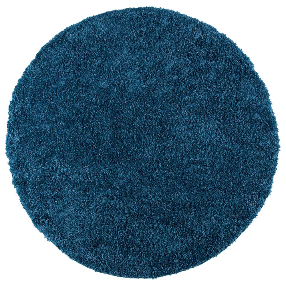 Safavieh August Shag AUG200M 5" Round Navy Area Rug, , large