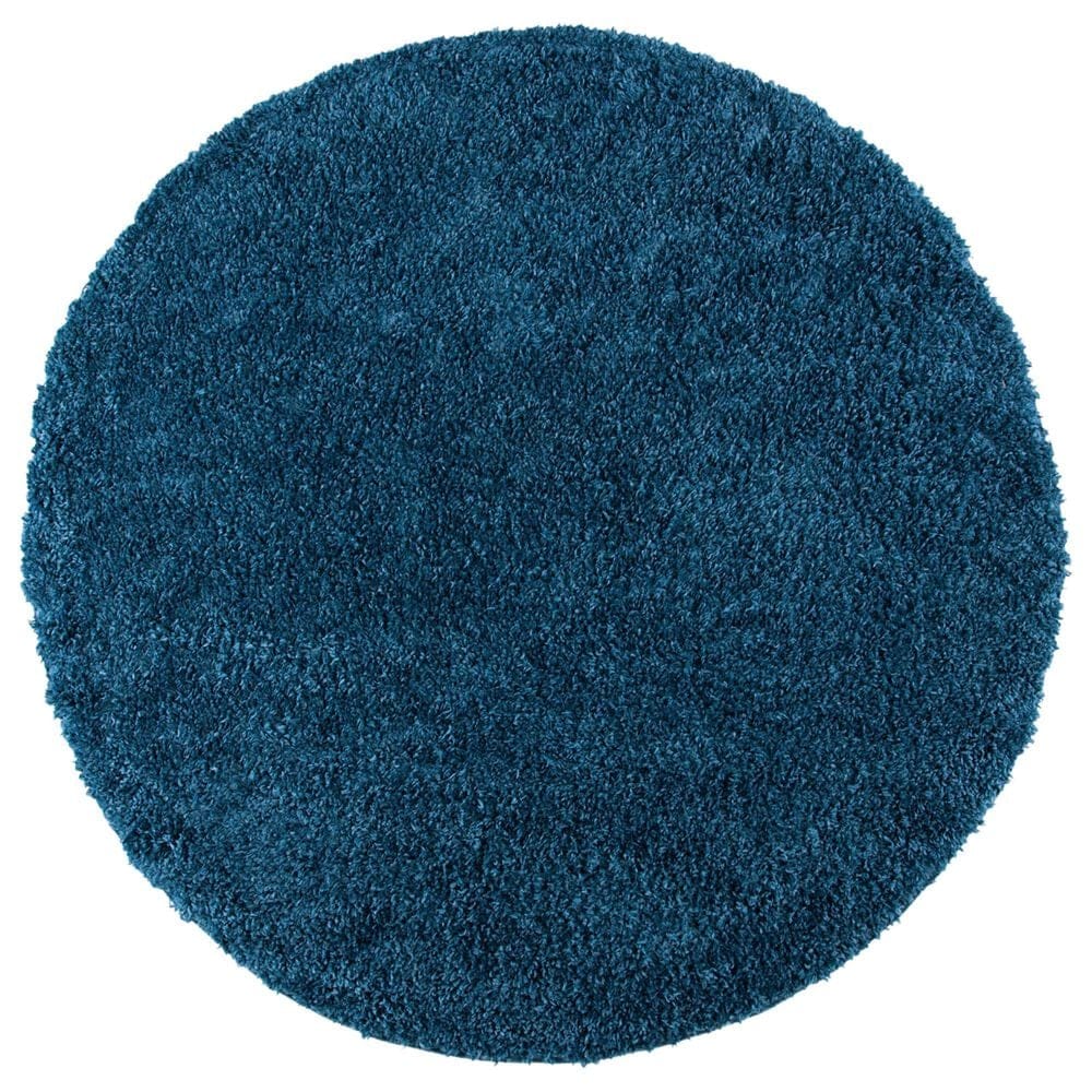Safavieh August Shag AUG200M 5" Round Navy Area Rug, , large
