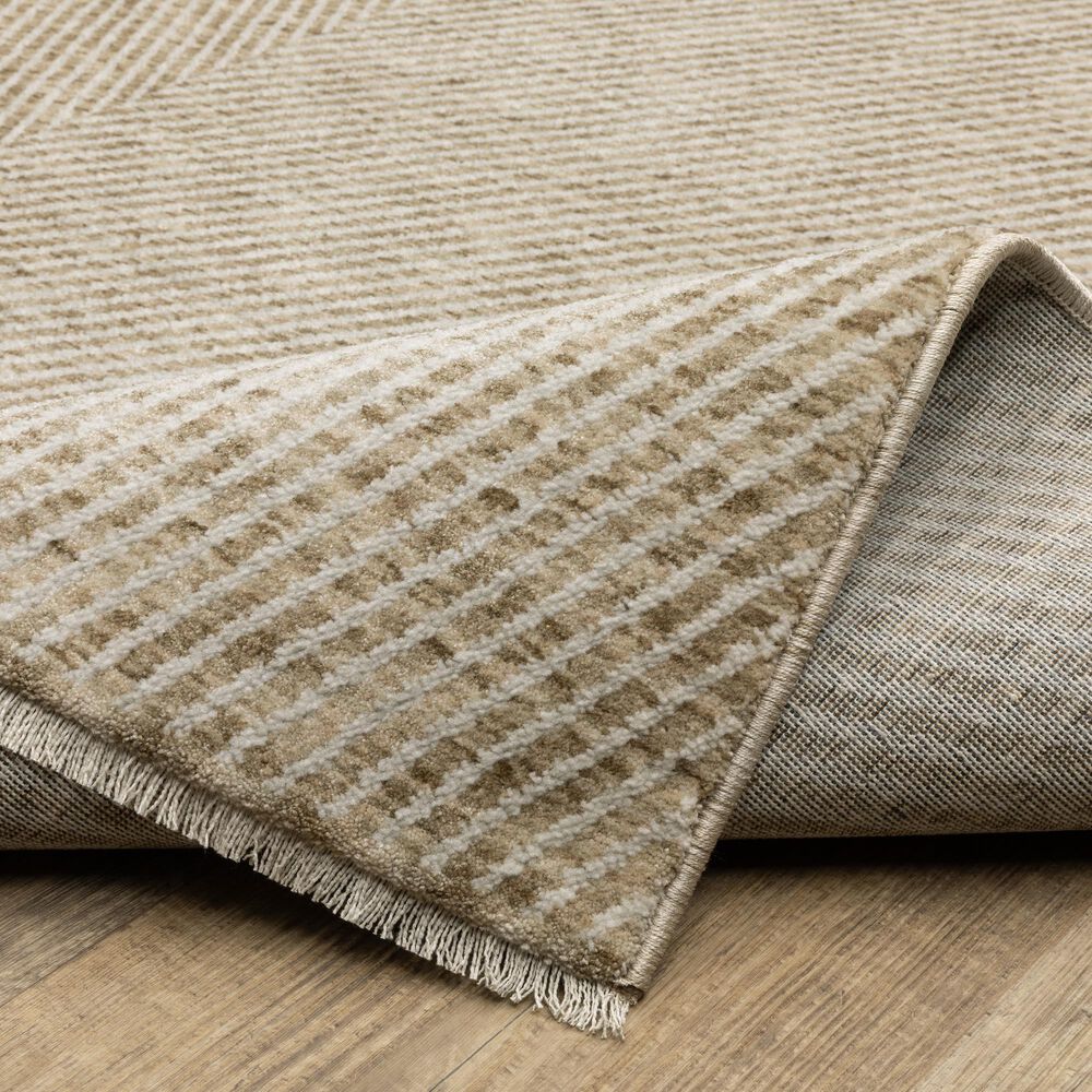 Oriental Weavers Echo Beige and Ivory 5&#39;3&quot; x 7&#39;6&quot; Area Rug, , large
