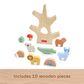 Fisher Price Wooden Balance Tree Preschool Stacking Activity Toy in Multicolor, , large