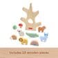 Fisher Price Wooden Balance Tree Preschool Stacking Activity Toy in Multicolor, , large
