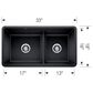Blanco Precis Reversible 1-3/4 Low Divide Double Bowl Kitchen Sink in Volcano Gray, , large