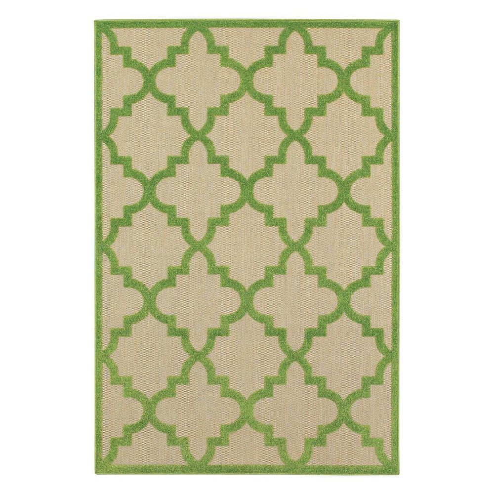 Oriental Weavers Cayman 660F 7"10" x 10"10" Sand/Green Area Rug, , large