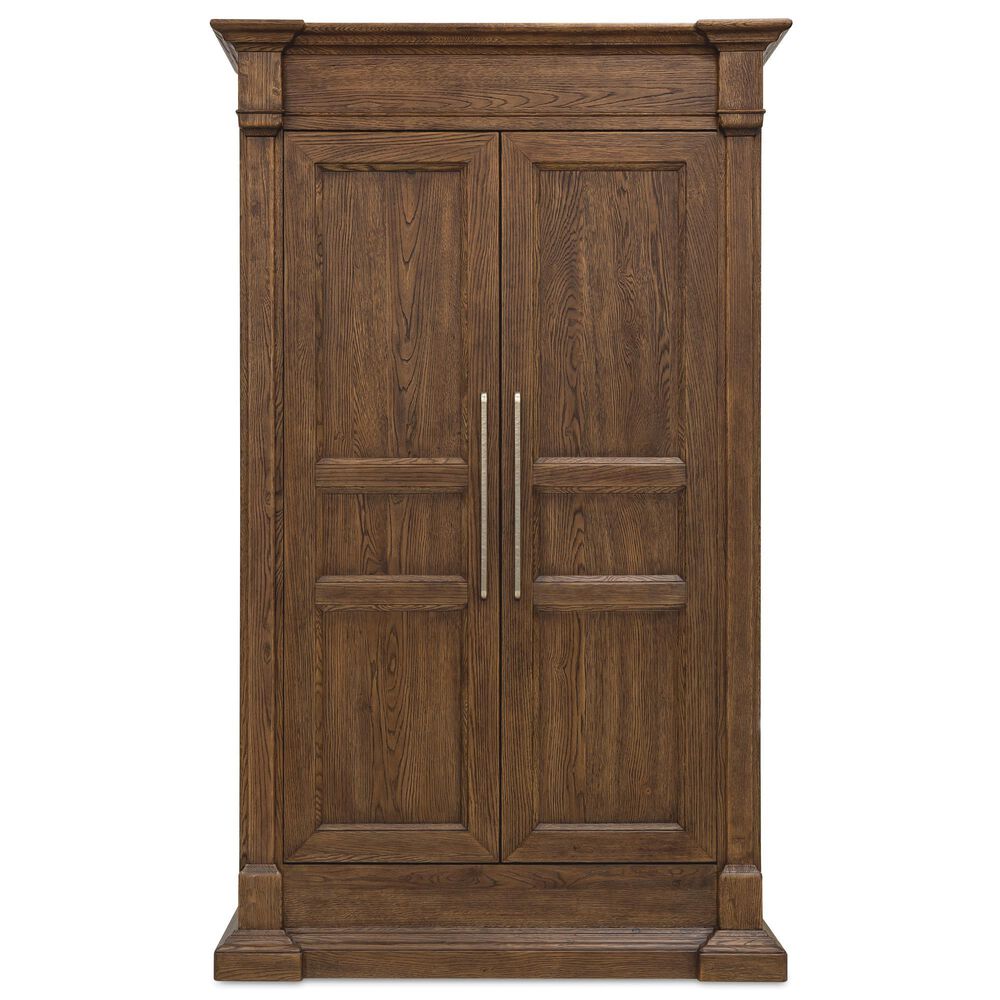 Hooker Furniture Driftwood 4-Piece King Panel Bedroom Set in Worn Saddle, , large