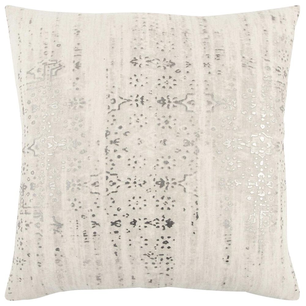 Rizzy Home 20" x 20" Pillow Cover in Beige with Silver, , large
