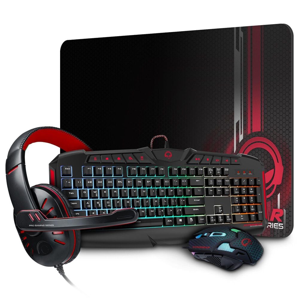 Hypergear 4-in-1 Gaming Kit in Black and Red, , large