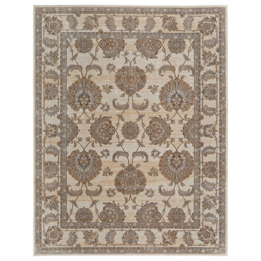 Feizy Celene 39KZF 5" x 7"6" Beige and Gray Area Rug, , large