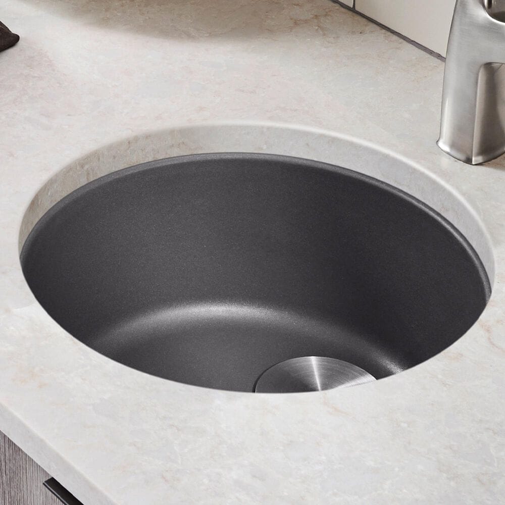 Blanco Rondo 18&quot; Dual Mount Bar Sink in Cinder, , large