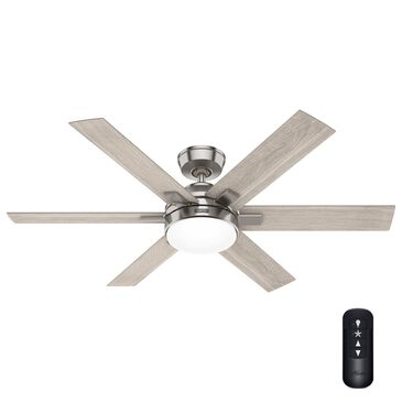 Hunter Georgetown 52" Ceiling Fan with LED Light in Brushed Nickel, , large