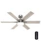 Hunter Georgetown 52" Ceiling Fan with LED Light in Brushed Nickel, , large