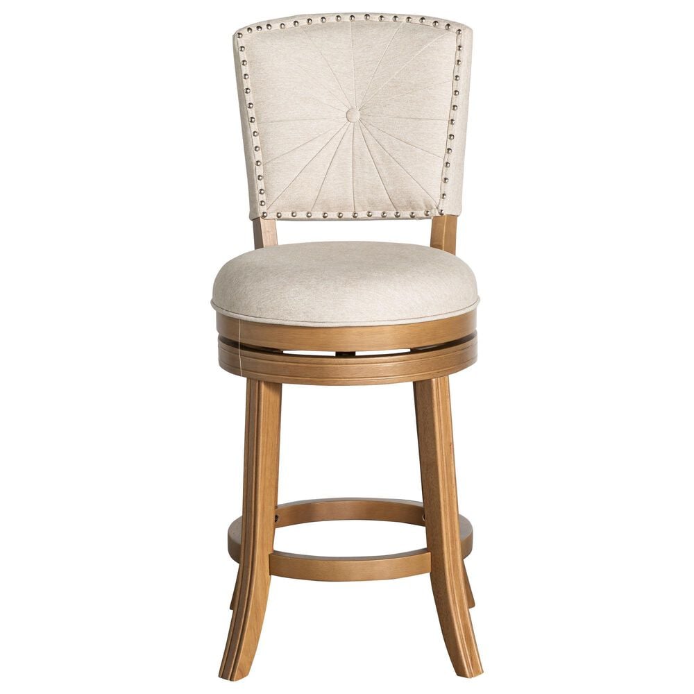 Richlands Furniture Santa Clara II Wood and Upholstered Swivel Counter Stool, , large