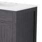 Lexora Home Abbey 84" Double Bathroom Vanity in Black Oak with 2 cm White Cultured Marble Top and Rectangular Sinks, , large