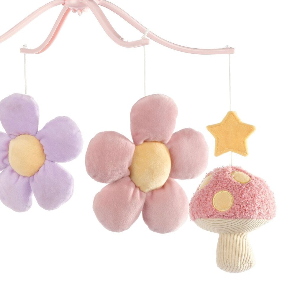Lambs and Ivy Tinker Bell Musical Baby Crib Mobile Soother Toy in Pink, Lavender and Yellow, , large