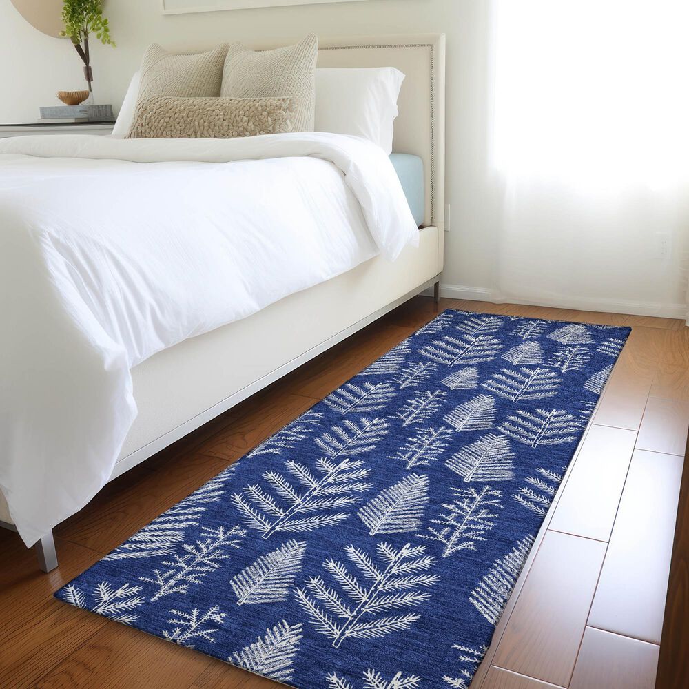 Dalyn Rug Company Wonderland WN21 2&#39;3&quot; x 7&#39;6&quot; Navy Indoor/Outdoor Runner, , large