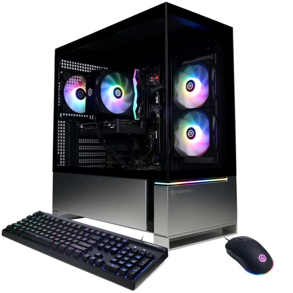 CyberPowerPC Gamer Master Gaming PC | AMD Ryzen 7 8700F - 16GB RAM - NVIDIA GeForce RTX 5060 Graphics - 1TB NVMe SSD in Black, , large