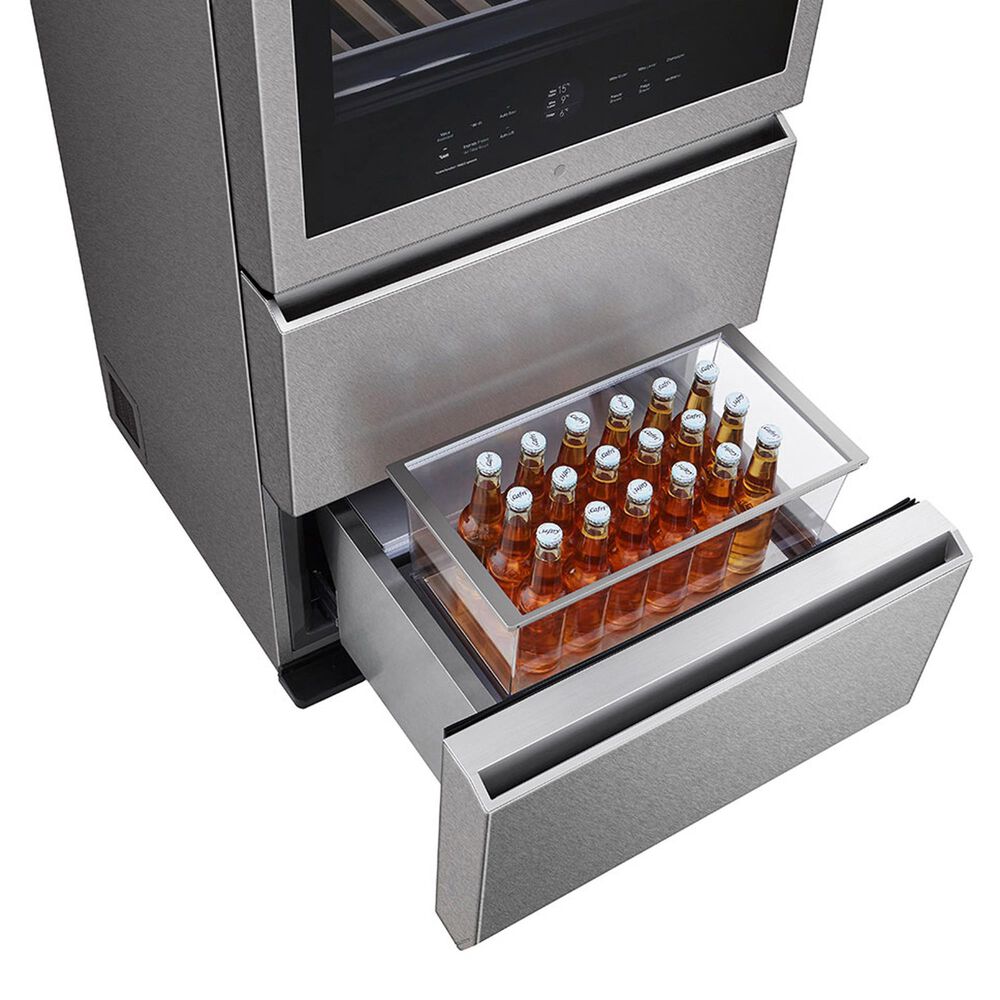 LG SIGNATURE 15.3 Cu. Ft. Wine Cellar Refrigerator in Textured Steel Nebraska Furniture Mart