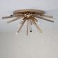 Vaxcel Aria 4-Light Flush Mount in Natural Brass, , large