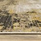 Oriental Weavers Bauer Abstract Silence 2"3" x 7"6" Gold Runner, , large