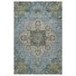 Dalyn Rug Company Silk Road Aqua, Ivory, Beige, Blue, Gold, Aloe and Gray 10" x 14" Area Rug, , large