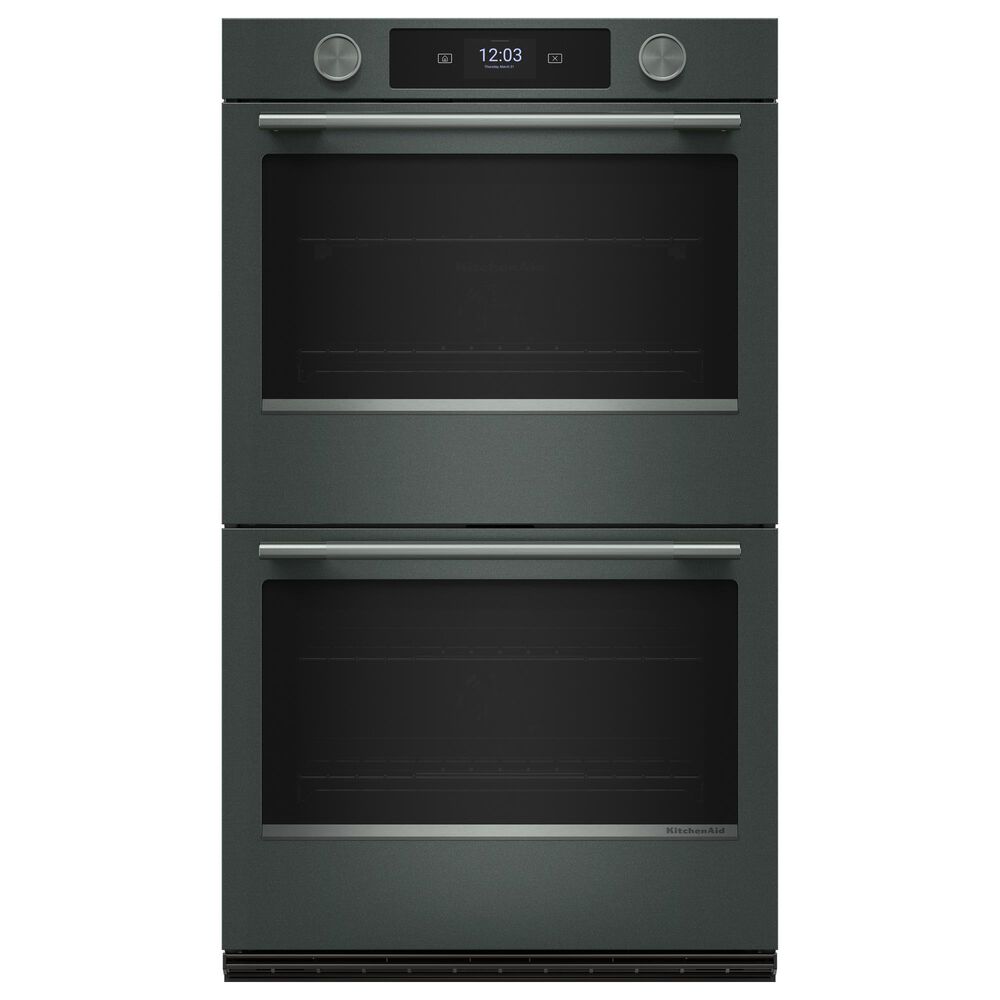 KitchenAid 2-Piece Kitchen Package with Juniper 30" Smart Double Wall Oven and Black 30" Electric Cooktop, , large