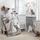 Lambs and Ivy Baby Jungle Animals 4-Piece Crib Bedding Set in Gray, White and Taupe, , large