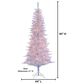 The Gerson Company 7.5" Pre-Lit Tinsel Artificial Christmas Tree in White, , large